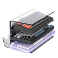 thumbnail image 4 of Estante acrílico para almacenamiento de teclado y ratón, soporte de exhibición para teclado de 3 niveles (transparente), 4 of 4