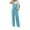 A01-Sky Blue, variant on JWZUY Womens Plus Size Bib Overalls Adjustable Strap Drawstring Jumpsuits Solid Tie Waist Playsuit Black M