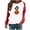 Red-Halloween Shirts, variant on Jsaierl Womens Halloween Sweatshirts Plus Size Pumpkin Ghost Graphic Sweatshirt Classic Round Neck T-shirt Long Sleeve Holiday Pullover Tops Halloween Party Supplies