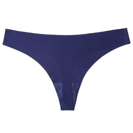 Summer Savings  Womens Seamless Underwear  Low Waist  Plus Size  Solid Color  Comfortable Fit  Daily Wear  Breathable Material  Stylish  All-Day Comfort  Plus Size Tops Women | Dark Blue XS