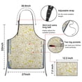 thumbnail image 7 of Women Men Adjustable Bib Apron with Pockets Blue with Yellow Daisy Cooking Kitchen Aprons, 7 of 7