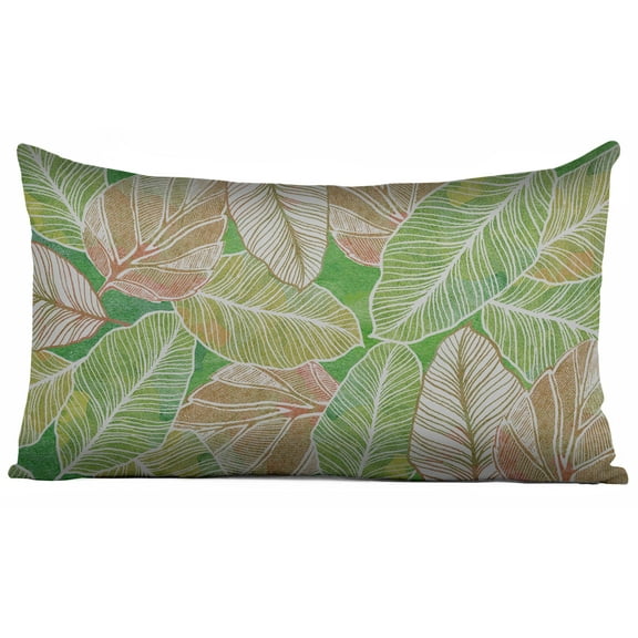 Vargottam Luxury, Printed Mint Green Theme Cushion Covers Decorative Pillow Covers Lumbar Throw Pillowcase - 20x12 Inches