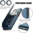 thumbnail image 4 of Leather Flip Wallet Case Card Holder Phone Back Cover for iPhone 12 Pro (Blue), 4 of 6