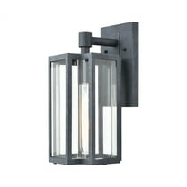 Elk Home 6-Inch Wideoutdoor Bianca Wall Sconce, Transitional-Aged Zinc