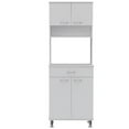 thumbnail image 4 of TUHOME Della Kitchen Pantry Engineered Wood Pantries in White, 4 of 6