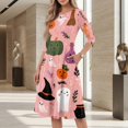 thumbnail image 4 of Womens Halloween Dress Pumpkin Skeleton Ghost Funny Scary Quick-Dry Lightweight Retro Halloween Clothing, 4 of 7
