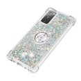 thumbnail image 4 of Funda para Samsung Galaxy S20 FE 4G/5G con Brillo Líquido Flotante, Purpurina, Parachoques y Anillo Giratorio Soporte, 4 of 5
