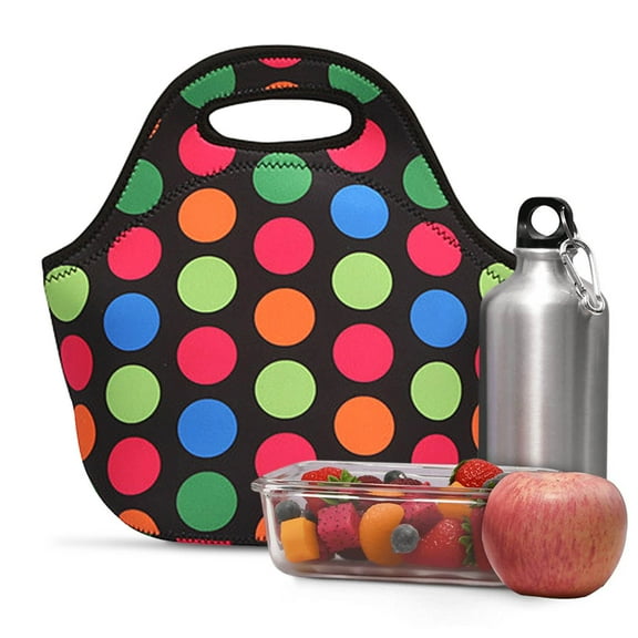 Vikakiooze under $10, Insulated Neoprene Lunch Bag Tote Handbag Lunchbox Food Container Tote Cooler Warm Pouch For School Work Office