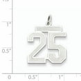 thumbnail image 2 of 925 Sterling Silver Number 25 Collier Pendentif Pendentif Breloques, 2 of 6