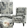 thumbnail image 7 of Vintage Floral Wingback Manual Push Back Recliner Chair Set of 2 for Living Room GREENGUARD Certified Grey, 7 of 7