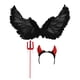 thumbnail image 1 of Conjunto de sombreros de tenedor triangular con plumas de Halloween, moda ligera, accesorio de disfraz decorativo para fiestas, festivales, Medio Hugo Ala de vestuario, 1 of 8