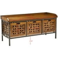 thumbnail image 6 of SAFAVIEH Isaac 3-Drawer Wooden Storage Bench Oak, 6 of 7