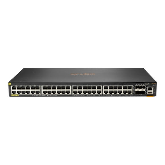 HPE Aruba Networking CX 6200F 48G Classe 4 PoE 4SFP 740W Switch - Switch - Distance d'Empilage Max. 10 kms - L3 - managed - 48 x 10/100/1000 (poe+) + 4 x 100/1000 SFP - avant et Côté à l'Arrière - Montable en Rack - poe+ (740 W)