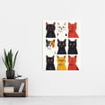 thumbnail image 4 of Artery8 Nine Cats Fun Quirky Animals Cat Lover For Living Room Extra Large XL Wall Art Poster Print, 4 of 5