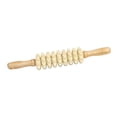 thumbnail image 2 of Wooden Massage Roller Wood Manual Massage Tool for Thigh Abdomen Wheels, 2 of 9