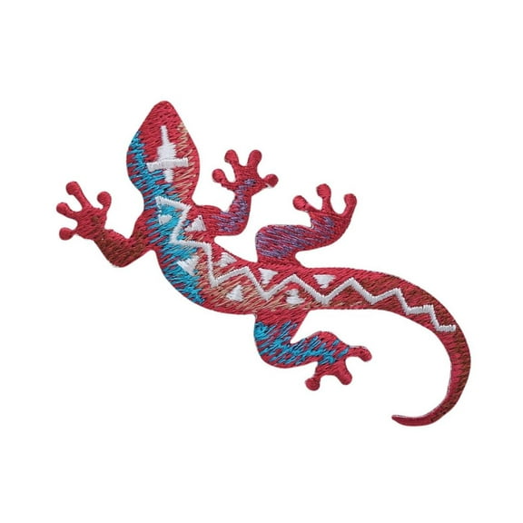 Lizard - Gecko - Southwest Style - Iron on Applique - Embroidered Patch