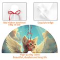 thumbnail image 3 of KLL 30" Christmas Tree Skirt Sunshine Cloud Cute Cat Xmas Tree Skirts Mat for New Year Xmas Holiday Party Indoor Outdoor Home Decoration, 3 of 5