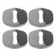 thumbnail image 3 of 4 piezas de acero inoxidable para de puerta de coche, cubierta protectora de hebilla, accesorio de protección, Interior de Metal para color de grano de carbono Macarena Cubiertas de cerradura de puerta de coche, 3 of 8