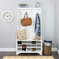 thumbnail image 2 of Atlin Designs Hall Tree With Shoe Storage In White, 2 of 6