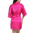 thumbnail image 5 of SELONE Bridesmaid Robes for Wedding Party Hot Pink Short Length Lightweight Solid 3/4 Sleeve Pajamas M, 5 of 6
