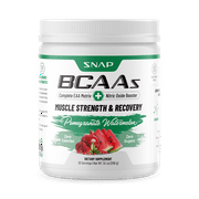 Snap BCAA Powder Essential Amino Energy - Muscle Growth, Performance & Recovery Pomegranate Watermelon - 30 Servings
