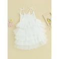 thumbnail image 3 of Bagilaanoe Little Girl Cake Dress Summer Sleeveless A-line Princess Dresses 2T 3T 4T 5T 6T 7T Kid Lace Tulle Patchwork Skirt, 3 of 8