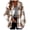 Brown, variant on Women’s Shacket Plaid Sherpa Shirt Jacket Button Down Long Sleeve Oversized Fleece Coat with Chest Pocket Casual Warm Flannel Style Outerwear for Fall Winter Beige L