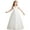 White, variant on Gubotare Fall Dresses For Girls Flower Girls Satin Tulle Princess Pageant Dress for Wedding Kids Pearls Prom Ball Gowns with Bow-Knot,White 9-10 Years