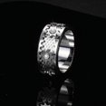 thumbnail image 1 of Anillo giratorio de acero y titanio con incrustaciones de circonio para hombre y mujer, joyería de regalo de cumpleaños para pareja y amigos, tendencia 2023, 1 of 5