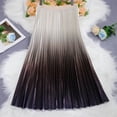 thumbnail image 2 of VBVC Women's Gradient Pleated Maxi Skirt,Ladies Lightweight Long Skirt,Summer Dressy Work Skirt For Women,Coffee,Free Size, 2 of 5