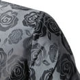 thumbnail image 6 of WREESH Men's Casual Fashion Dress Shirts Turn Down Collar with Short Sleeve Solid Print, Featuring a Stylish Rose Print Design Gray, 6 of 9