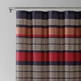thumbnail image 2 of Burgundy, Black, Copper and Beige Fabric Shower Curtain: Wide Stripe Design, 70" x 72", 2 of 4