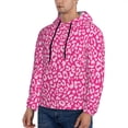 thumbnail image 3 of Kdxio Leopard Print Mens Casual Hooded Collar Drawstring Hoodies Pullover Sweatshirts Casual Long Sleeve Shirts-Large, 3 of 7