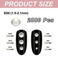 thumbnail image 2 of Piedras de Rhinestone Redondas de Fondo Plano Uxcell, Gemas de Cristal de Fondo Plano para Manualidades DIY, Decoración de Ropa y Arte de Uñas Blanco Claro SS6, 2 of 7