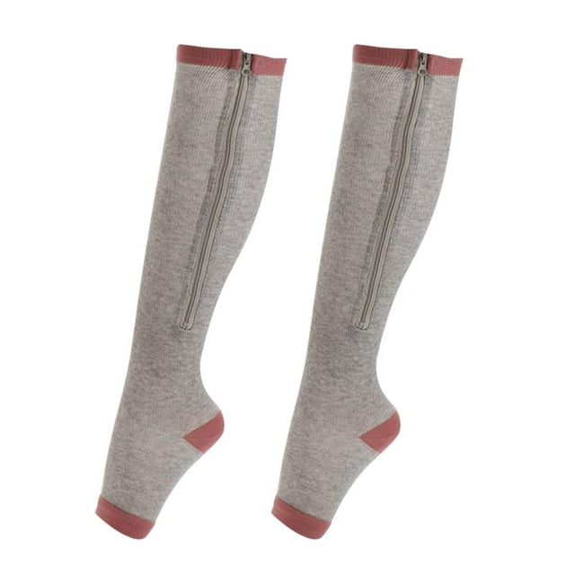 Tachiuwa Zipper Compression for And Men Athelet Stockings S-XXL - Gray, S M