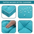 thumbnail image 2 of Outdoor 3 Piece Wicker Chair Cushion Set, 1 Loveseat Wicker Settee Cushion & 2 U-Shape Cushion for Patio Bench All Weather, 2 of 8