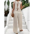 thumbnail image 3 of EASYBRAUS Women Sleeveless Denim Blazer and Pants Set Summer 2026 Casual Business Outfit S-XXL, 3 of 10