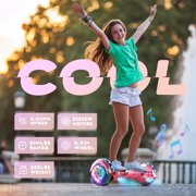 SISIGAD Upgraded Hoverboard with Bluetooth Speakers & LED Light, 6.5 Tires Dual Powerful Motor All Road Self Balancing Scooter