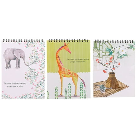 3pcs Lovely Students Amateur A4 Sketch Books Painting Books Hand Drawing Books