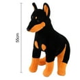 thumbnail image 6 of Kitem Sitting Doberman Pinscher Plush Toy Cute Soft Fluffy PP Cotton Stuffed Dog Animal Plushie Kids Comfort Toy Doll Home Decoration Girlfriend Birthday Gift, 6 of 13