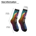 thumbnail image 2 of Uemuo Colorful Haired White Horse Printed Kids Boys Socks Seamless Crew Socks Crazy Funny Athletic Sport Socks for Children, 2 of 6