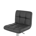 thumbnail image 4 of Modern Home Boris Contemporary Adjustable Height Bar/Counter Stool - Chrome Base/Footrest Barstool (Black Licorice), 4 of 7