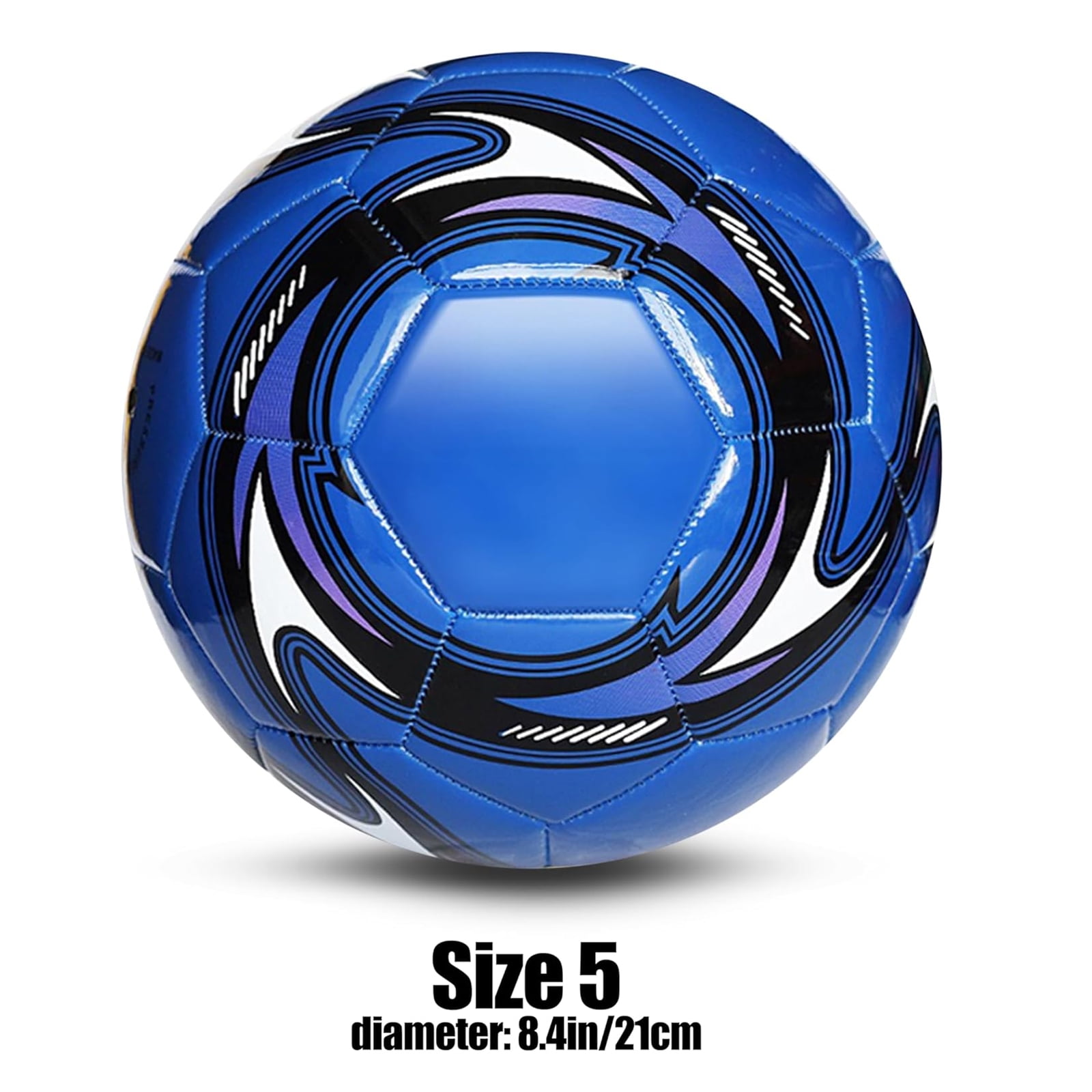 Soccer Training Football Ball for Outdoor Competition and Professional Practice Athletic Games All Weather Use Durable PU Leather Heavy Duty Construction, Blue