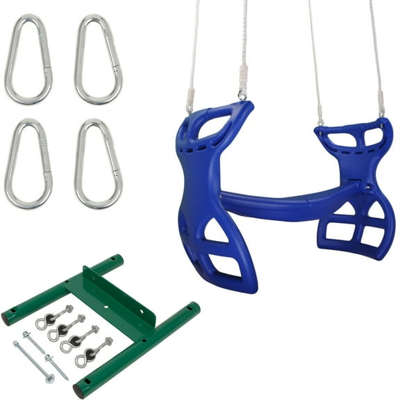 Swing Set Stuff Inc. Glider with Rope Kit (Blue) and SSS Logo Sticker