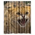 thumbnail image 1 of ABPHQTO Cortina de ducha con diseño de gato de cerdas Cortina de ducha impermeable 150x180 cm, 1 of 2