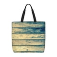 thumbnail image 1 of Disketp Retro Wooden Bolsa Tote de Lona para Mujer, Bolso de Hombro y Cruzado con Cierre de Cremallera, 1 of 7