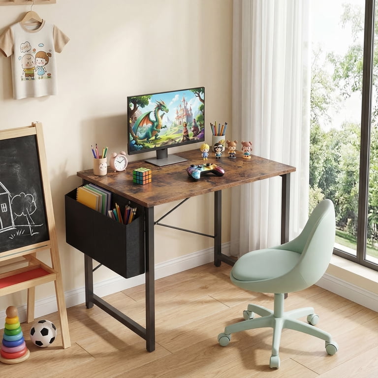 EDX 31-Inch Student Desk, Rustic Brown photo 3