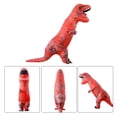 thumbnail image 4 of Traje inflable divertido de dinosaurio de Halloween Tyrannosaurus Rex Traje inflable de dinosaurio musculoso para montar, 4 of 5