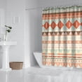 thumbnail image 2 of Boho Floral Shower Curtain 72x72 Inches - Tropical Leaves, Vintage Botanical Print, Waterproof Fabric for Chic Bathroom Decor, Modern Farmhouse & Bohemian Style, 2 of 5