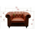 thumbnail image 5 of Pasargad Home Genuine Leather Chester Bay Tufted Chair, 5 of 5